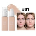 thumbnail image 1 of Base de maquillaje correctora para mujer, resistente al agua, cobertura total, acabado mate suave, control de grasa, ligera y de larga duración (50 ml por base)., 1 of 1