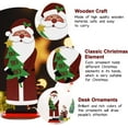 thumbnail image 2 of Decoración de mesa navideña JM de madera 2 uds Papá Noel Reno muñeco de nieve color beige, 2 of 5