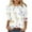 White Plus Size Blouse for Women_P, variant on CYMMPU Tunic Tops 3/4 Sleeve Loose Fit Spring Tops Summer Fashion Shirts Blouses for Women Dressy Casual Crew Neck Flower Pattern Lightweight Basic T-Shirts White M