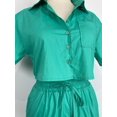 thumbnail image 5 of Fashionable items in the wardrobe Women's 2 Piece Short Sleeve Shirt and Shorts Set, Casual Summer Outfit with Elastic Waist Shorts, 5 of 6
