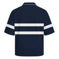 thumbnail image 6 of Dresfit Men's Polo Shirts Striped Waffle Knit Golf Shirts 2026 Summer Relaxed Fit Short Sleeve Shirt Big and Tall Button Down Color Block Business Tops XL, 6 of 6