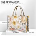 thumbnail image 3 of Large Capacity Tote Bag,Pioneer Flower Floral Print Pattern Handbag Fashion Luxury Tote Bag,15.7"x13"x 5.1" Inches,Laptop Compatible, 3 of 6