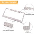 thumbnail image 3 of 2PCS Bling Car License Plate Frame, Sparkly Rhinestone Stainless Steel License Plate Cover/Holder, Universal for Most Cars, SUVs, Vehicles with Screw Set, Auto Accessories for Women (AB Color), 3 of 14