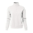 thumbnail image 3 of MixMatchy Women's Solid Cozy Half Zip-Up Pullover Sweater Top, 3 of 7