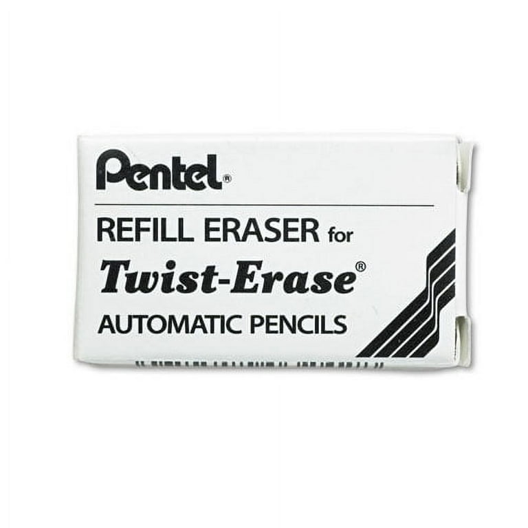 Eraser Refills for Pentel Side FX and Twist-Erase Pencils, Cylindrical Rod, White, 3/Tube Eraser Refills for Pentel Side FX and Twist-Erase Pencils, Cylindrical Rod, White, 3/Tube