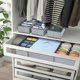 thumbnail image 5 of Almacenamiento de ropa interior, juego de 2 cajas organizadoras de cajones plegables con 6 compartimentos, caja de almacenamiento de cajones no tejidos con organizador de ropa interior de textura ond, 5 of 5