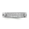 thumbnail image 2 of Brilliant Embers Sterling Silver Rhodium-plated 40 Stone Micro Pav� CZ Ring Q-QMP253-8, 2 of 5