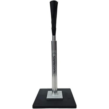 SWINGRAIL Platinum Batting Tee, Baseball & Softball, Kids/Youths/Adults, Easy Height Adjustment 24-44 inch, Heavy Duty 9LB Base, Rubber Top Ball Holder, Baseball Tee, Softball Tee, Youth Hitting Tee