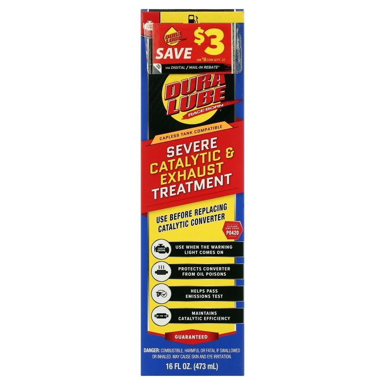 Dura Lube Catalytic Converter Cleaner, Exhaust Treatment Emissions Addititve, 16 oz