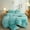 Aqua Ombre, variant on XeGe Luxury Plush Shaggy Duvet Cover Set, 2 Pieces Faux Fur Comforter Cover Set, Ultra Soft Velvet Fluffy Furry Bedding Set(1 Fuzzy Duvet Cover+ 1 Throw Pillow Cover), Zipper Closure (Twin, Yellow)