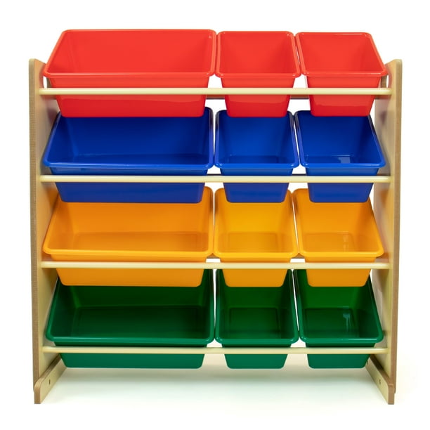 Humble Crew Kids Toy Storage Organizer with 12 Plastic Bins, Multiple ...