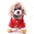 thumbnail image 5 of Sudadera con capucha para perros y gatos, abrigo cálido de otoño e invierno para mascotas, ropa navideña de algodón para perros con botones, mono para perros pequeños para exteriores (XL), 5 of 5