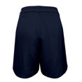 thumbnail image 5 of Stephy Womens Casual Solid Elegant Zipper Waist Suit Shorts Pants Elastic Waist Side Pockets Business Shorts, Blue, S, 5 of 6