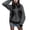 Grey, variant on Bibifish Womens Hoodies Star Print Pattern Zip Up Long Sleeve Hoodies With Side Pockets Casual Loose Fit Lightweight Spring Fall Trendy Outerwear