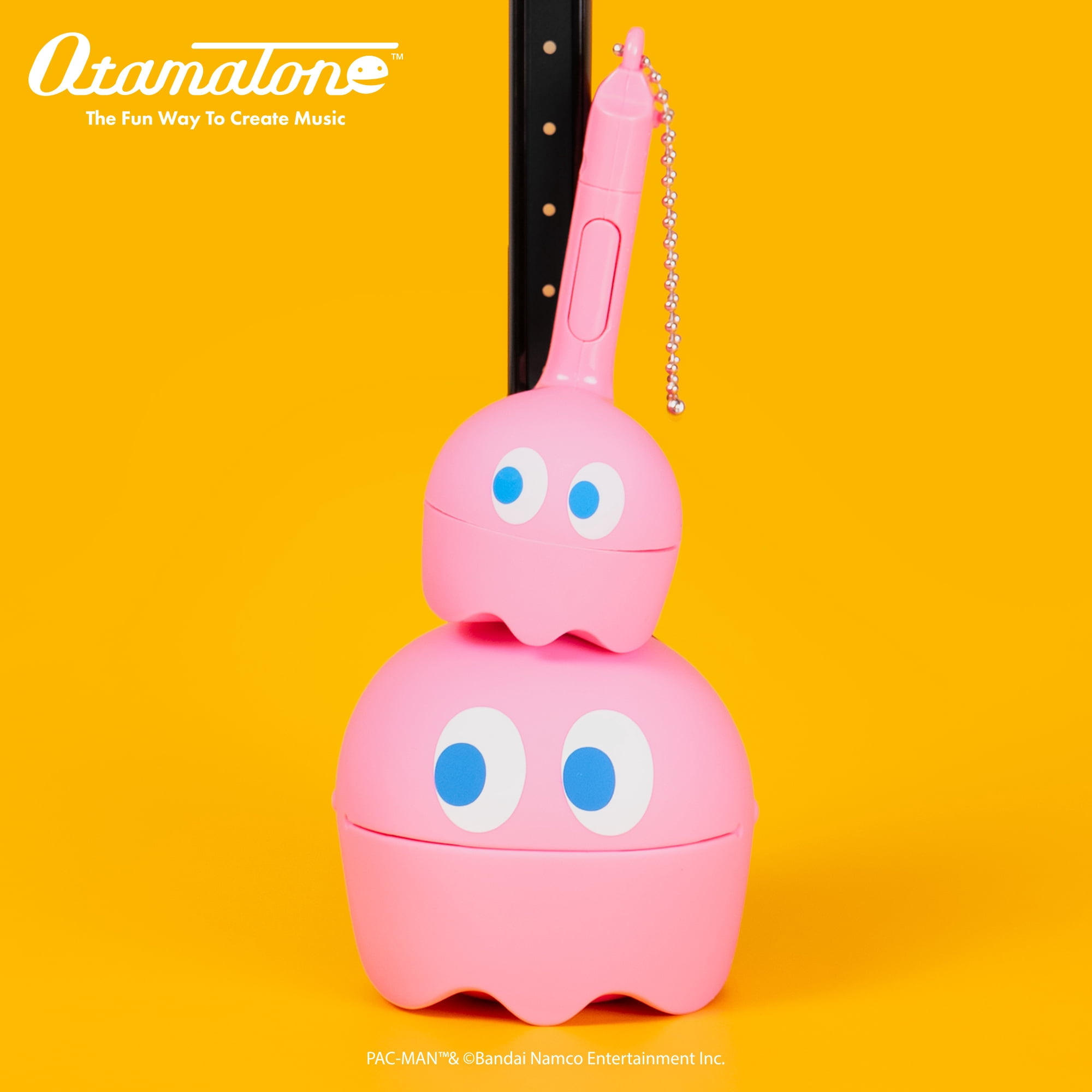 Otamatone PAC-MAN Electronic Portable Music Instrument / Synthesizer Toy from Japan by Maywa Denki (Officially Licensed) [English Instructions] - Pinky
