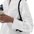 thumbnail image 5 of Duoif Womens Dresses, Shirt Dress Collar Top, V-Neck Long Sleeve Dresses for Women White L, 5 of 9
