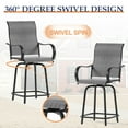 thumbnail image 4 of ELPOSUN Swivel High Back Outdoor Bar Stools - Set of 2, Dark Gray, 4 of 6