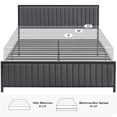 thumbnail image 5 of VECELO Queen Size Metal Platform Bed Frame, Modern Upholstered Tufted Headboard and Footboard, No Box Spring Needed, Gray, 5 of 13
