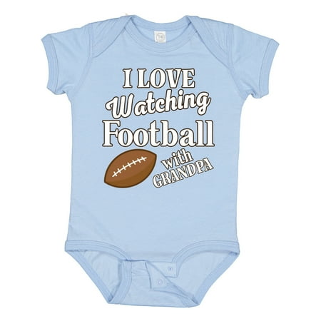 

Inktastic I Love Watching Football with Grandpa Gift Baby Boy or Baby Girl Bodysuit
