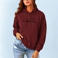 thumbnail image 6 of cocolona Womens Heart Print Hoodies Fall Fashion Casual Long Sleeve Hooded Sweatshirts Loose Comfy Trendy Pullover Tops with Pockets, 6 of 6
