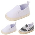 thumbnail image 5 of Otqutp Children Comfortable&nbsp;Sneakers Spring Summer Baby Toddler Shoes For Boys Girls Casual Shoes Lightweight Flat Sole Solid Color Stripes Slip On Shoes, 5 of 9