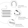 thumbnail image 7 of Pants Hangers S-Shape Trousers Hangers Stainless Steel Clothes Hangers Closet Space Saving for Pants Jeans Scarf Hanging Silver, 7 of 7