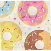 Angle View: Donut Lunch Napkins Party Supplies, 32.7cm x 32.3 cm, Multicolor (16 count)