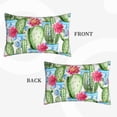 thumbnail image 2 of Goofa Flowers and Cactus Pattern Pillow Case – Plush & Soft Cushion Cover, Hypoallergenic Throw Pillow Case for Comfortable Sleep with Envelope Closure-14"x20", 2 of 6