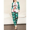 thumbnail image 3 of Elippeo Christmas Family Pajamas Matching Set, Snowman Print Long Sleeve T-shirt with Pants Sleepwear Loungewear, 3 of 8