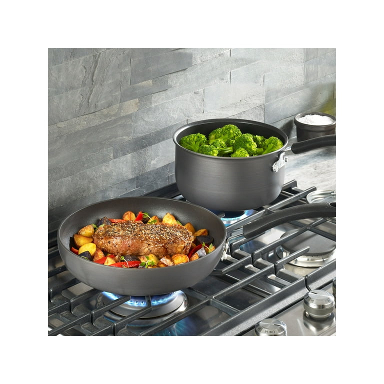  T-fal Ultimate Hard Anodized Nonstick Fry Pan Set 10