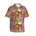 thumbnail image 2 of Balery Fruit-Flavored Ice-Cream Print Men's Hawaiian Shirts Short Sleeve Beach Shirt Relaxed Fit Vacation Button Down Shirts-X-Large, 2 of 9