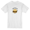 thumbnail image 1 of T-shirt Blanc pour Hommes Graphique Burger Mignon "I don't Need Ya", 1 of 1