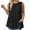 Black, variant on Plus Size Tank Tops for Women Sleeveless Round Neck Solid Color Plus Casual Pullover Blouses Khaki XXXL