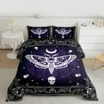 thumbnail image 2 of Homewish Animal Moth 3 Pieces Queen Comforter Set for Female Men,Gothic Skull Ultra Soft Bedding Sets,Exotic Style Bedding Comforter Set Breathable,Luxury Bedroom Decor,Reversible, 2 of 8