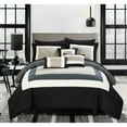 thumbnail image 3 of Chic Home Jouein 10 Piece Comforter Set Reversible Hotel Collection Color Block Bed in a Bag, 3 of 11