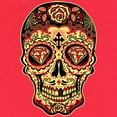 thumbnail image 3 of Tee Hunt Day of The Dead Sugar Skull T-Shirt Gold Calavera Dia de Muertos Mens Shirt, Gray, X-Large, 3 of 5