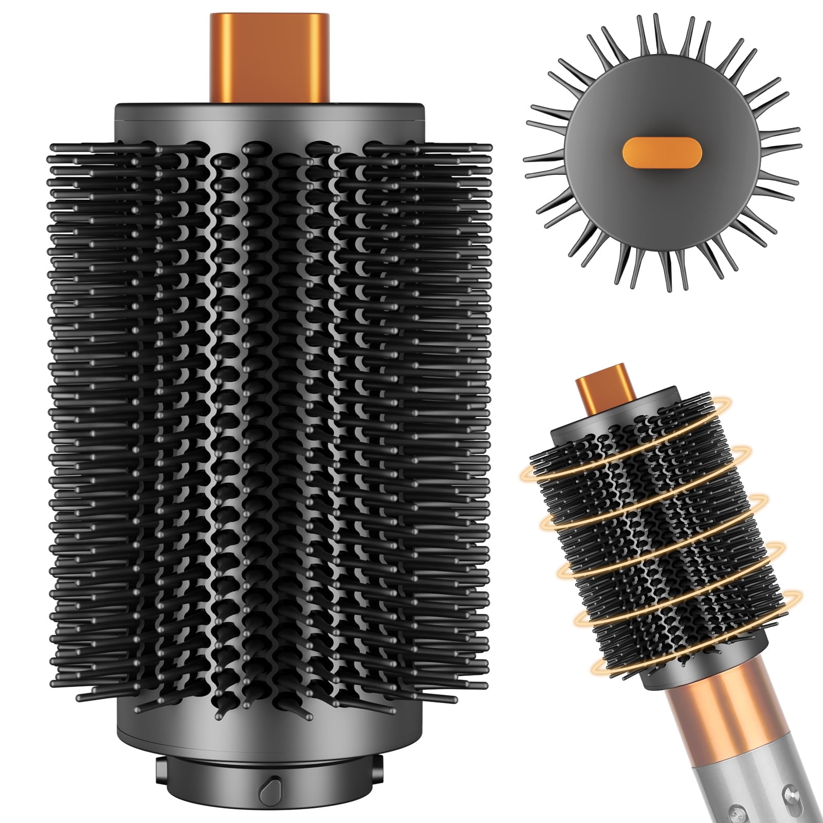 AFDD Upgraded Large Round Volumizing Brush Attachment compatible with Dyson Airwrap HS01 05 08 for Straighten Dry Curls Add Volume