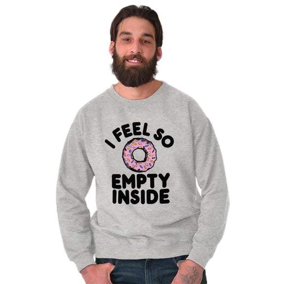 So Empty Inside Donut Sweet Tooth Unisex Plus Fleece Graphic Sweatshirt Brisco Brands 2X