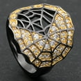 thumbnail image 2 of Spider Web Statement Ring for Women Goth Black Plated Cz Ginger Lyne Collection, 2 of 6