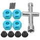 thumbnail image 3 of Adaptador de cubo hexagonal de rueda de 12 mm Juego de llaves cruzadas de tuercas de seguridad de brida M4 de 9 mm de espesor para coche RC 1/10 Azul, 3 of 10