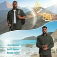 thumbnail image 6 of Asfixiado Mens Safari Shirts Sun Protection Long Sleeve Outdoor Tops Quick Dry Army Green Fishing Hiking Gardening Shirt, 6 of 8