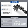 thumbnail image 3 of Neewer Heavy Duty Tripod Dolly - 50lb Capacity, 3" Rubber Wheels for DSLR/Lighting, 3 of 9