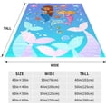 thumbnail image 4 of Mermaid Blanket Gifts for Kids Girls Cute Cartoon sea Tail Throw Blankets Soft Warm Lightweight Cozy Fish Animal Throws for Bed Living Room Sofa Couch Birthday Decor 40x50in, 4 of 6