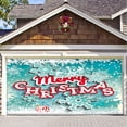 thumbnail image 2 of 70 X 157 Pulgadas. Pancarta Navideña «Feliz Navidad». Cubierta Mural Para Puerta De Garaje. Muñeco De Nieve Invernal. Papá Noel. Cubierta Grande Para Puerta Exterior. Decoración Navideña Para Interi, 2 of 2