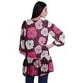 thumbnail image 4 of Moomaya Printed Georgette Beach Clothes For Women Short Shrug Cover Up Cardigan, 4 of 5