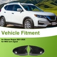 thumbnail image 2 of Reemplazo de tapa de espejo lateral izquierdo y derecho ABS negro único para Nissan Rogue 2021-2025, 2 of 7