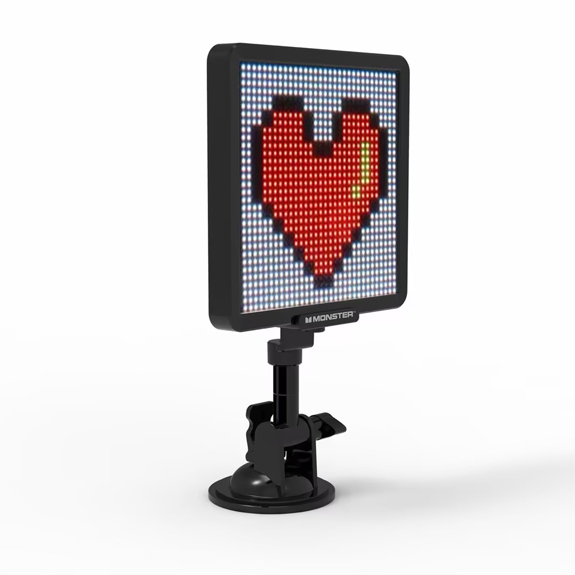 Monster Easy Install Smart Car Pixel Art LED Smart Screen, Sound Reactive LED Panel for Car Display