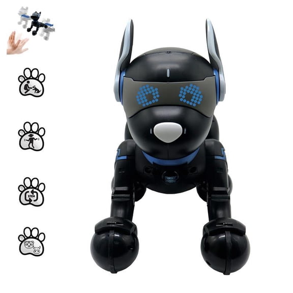Lexibook Power Puppy Smart Robot Dog, Programmable, Black