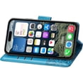 thumbnail image 3 of Wallet Case for iPhone 16 Plus Case Crystal Glitter Bling with Card Holder Stand Leather Flip Case Diamond Butterfly Protective Case for iPhone 16 Plus 6.7 inch Crystal Blue, 3 of 6