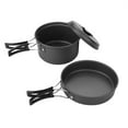 thumbnail image 1 of 8pcs Camping Cookware Mess Kit, Non Stick Lightweight Pots Set Portable Outdoor Cookware for Camping Backpacking Hiking Outdoor Cooking and Picnic, 1 of 8